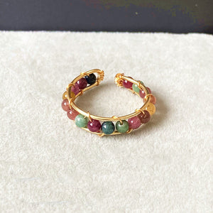 14k Gold-Plated | Tourmaline Crystal Ring