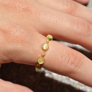 Gold Bubble Wrap Ring