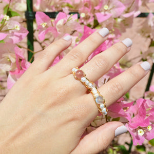 14k Gold-Plated | Handmade Freshwater Pearl Ring