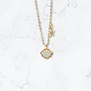 Gold Shell Charm Necklace