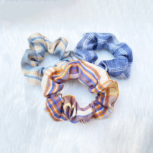 Plaid Patterned Hair Scrunchies