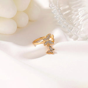 Butterfly Charm Gold Ring