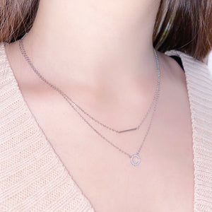 Bar Charm Layered Necklace